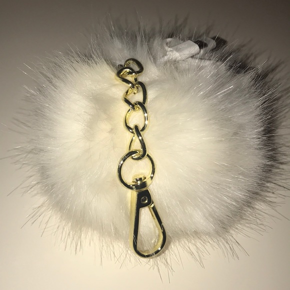 White Furry Portable Charging KeyChain!! - Picture 2 of 3